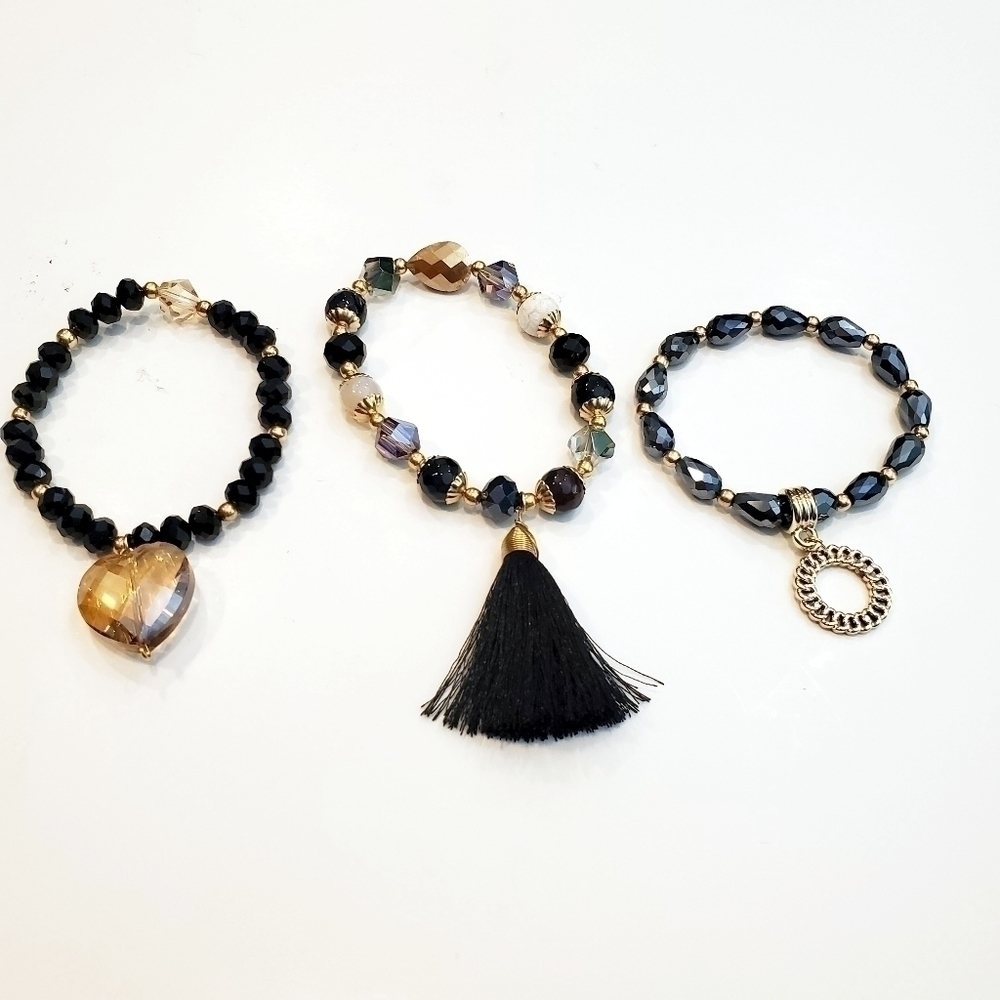𝅺sets BRACELET GOLD PLATED AND CRYSTAL STON…